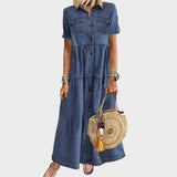 Ainsley | Long Denim Dress