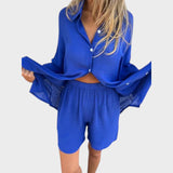 Nora | Linen Shirt and Shorts Set