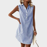 Anníe | Elegant Striped Shirt Dress