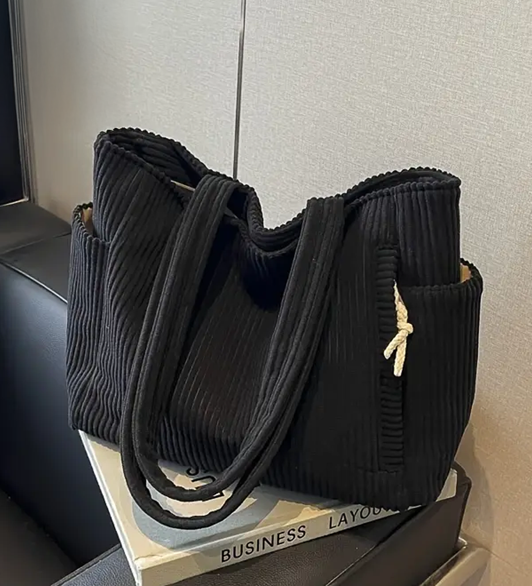 Tilda – Ribbed Handbag with Cord Detail
