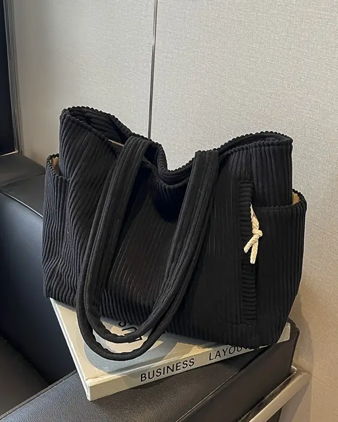 Tilda – Ribbed Handbag with Cord Detail