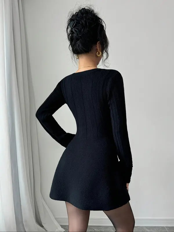Bella Knit Button Dress