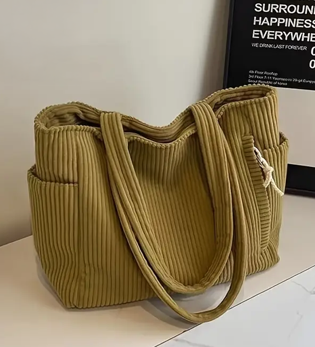 Tilda – Ribbed Handbag with Cord Detail