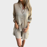 Nora | Linen Shirt and Shorts Set