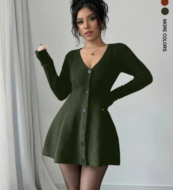 Bella Knit Button Dress