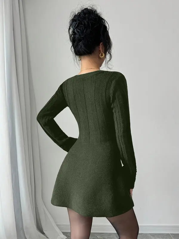 Bella Knit Button Dress