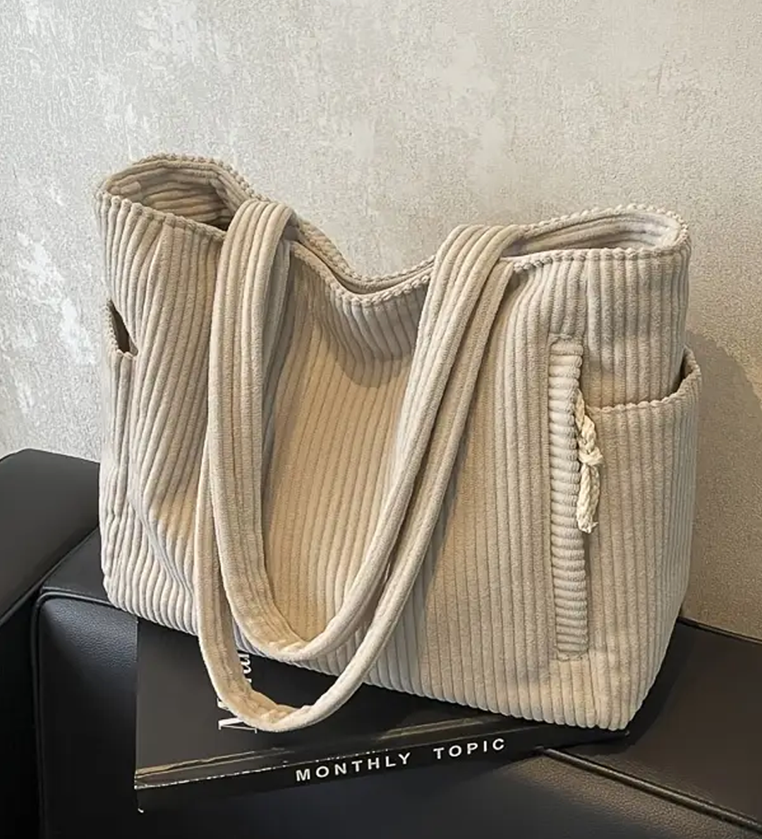 Tilda – Ribbed Handbag with Cord Detail