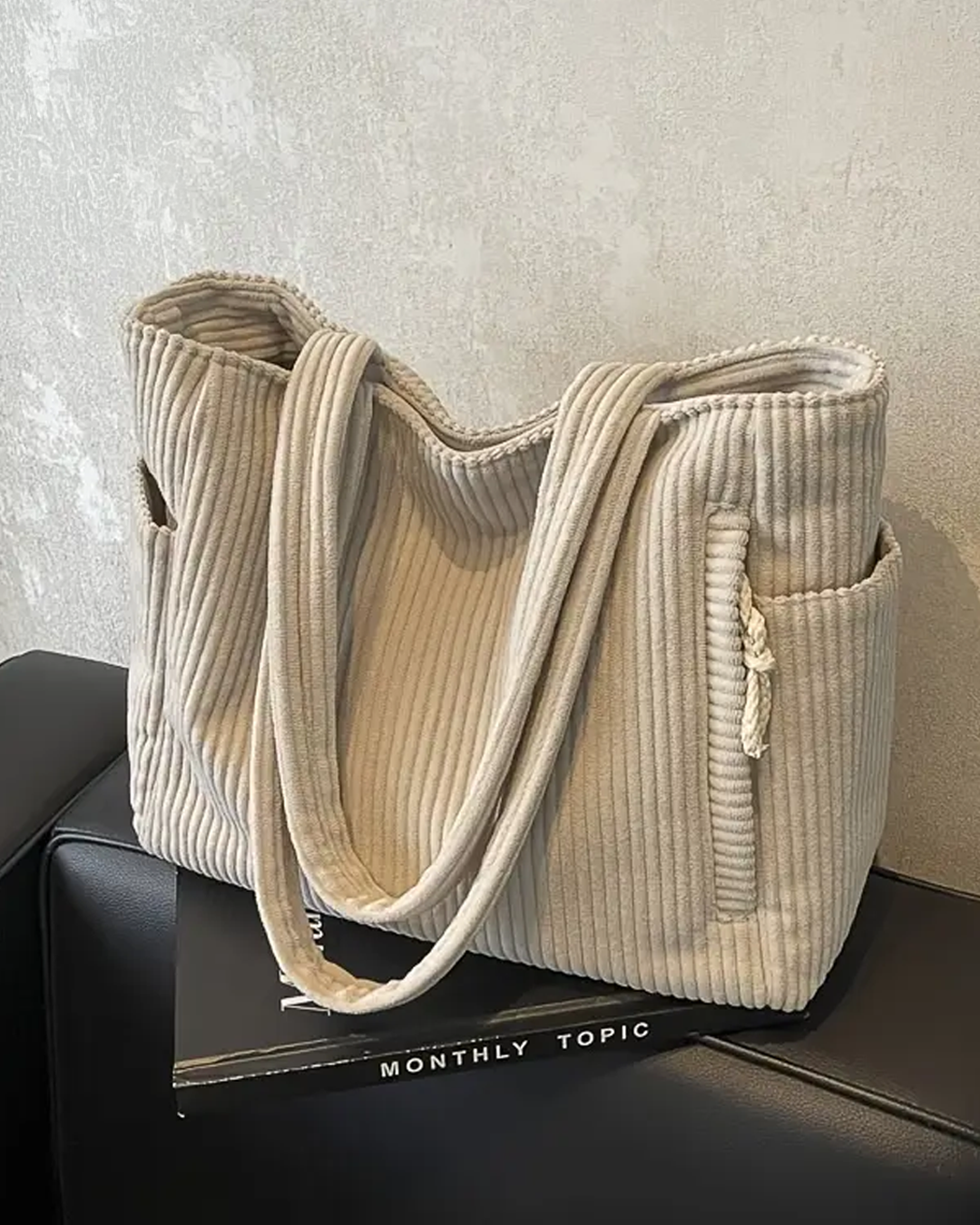 Tilda – Ribbed Handbag with Cord Detail