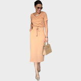 Aria | Elegant V-Neck Top and Skirt