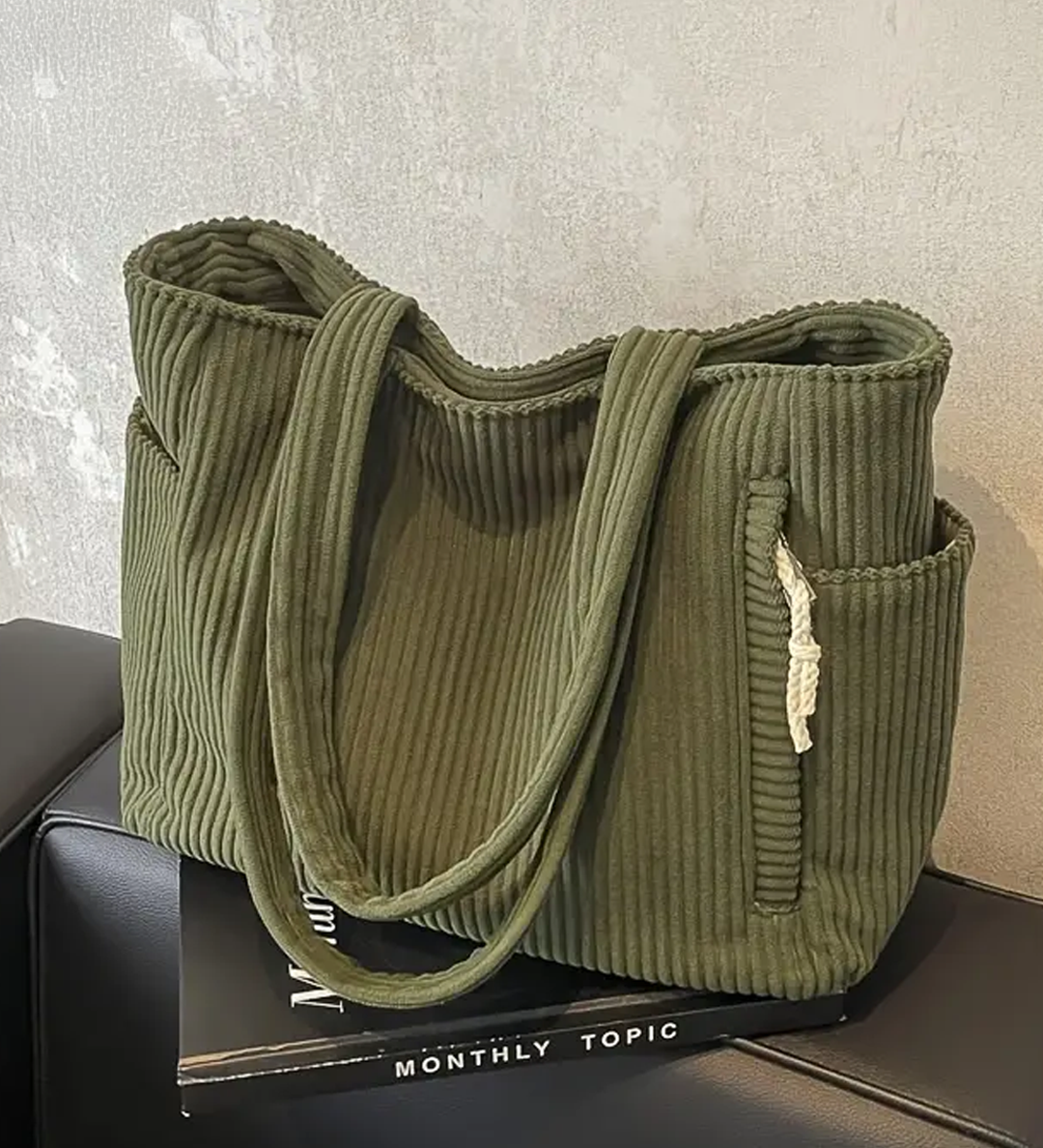 Tilda – Ribbed Handbag with Cord Detail