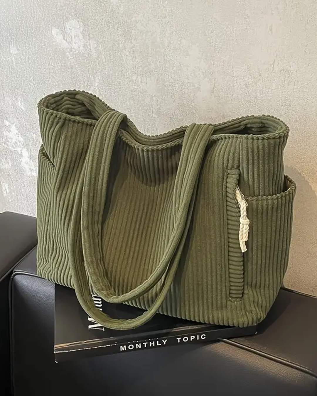 Tilda – Ribbed Handbag with Cord Detail