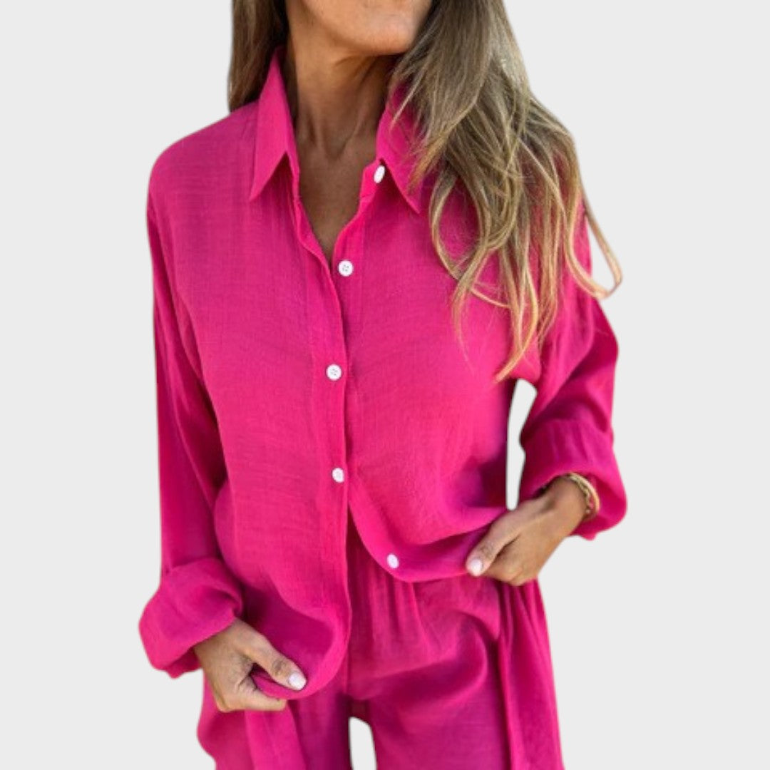 Nora | Linen Shirt and Shorts Set