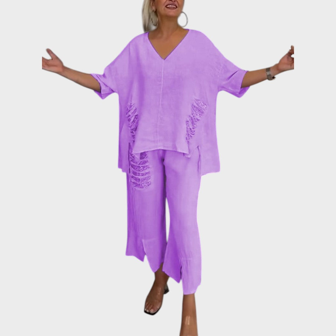Bianca | Cotton and Linen Two-Piece Set