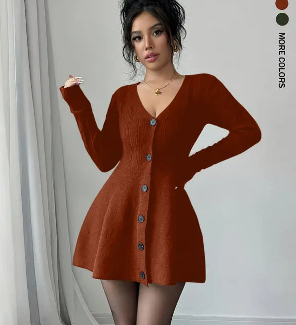 Bella Knit Button Dress
