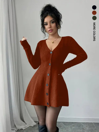 Bella Knit Button Dress