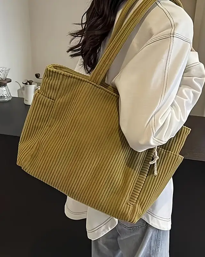 Tilda – Ribbed Handbag with Cord Detail