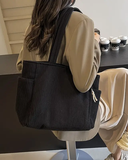 Tilda – Ribbed Handbag with Cord Detail