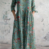 Celestine | Vintage Floral Print Maxi Dress