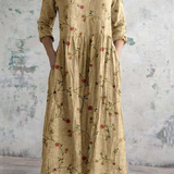 Celestine | Vintage Floral Print Maxi Dress