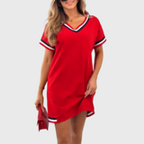 Sofía – Basic Dress with Short Sleeves