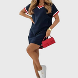Sofía – Basic Dress with Short Sleeves