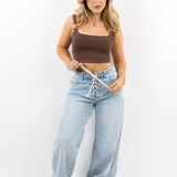 Aurora – Wide-Leg Jeans with Front Drawstrings