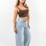 Aurora – Wide-Leg Jeans with Front Drawstrings