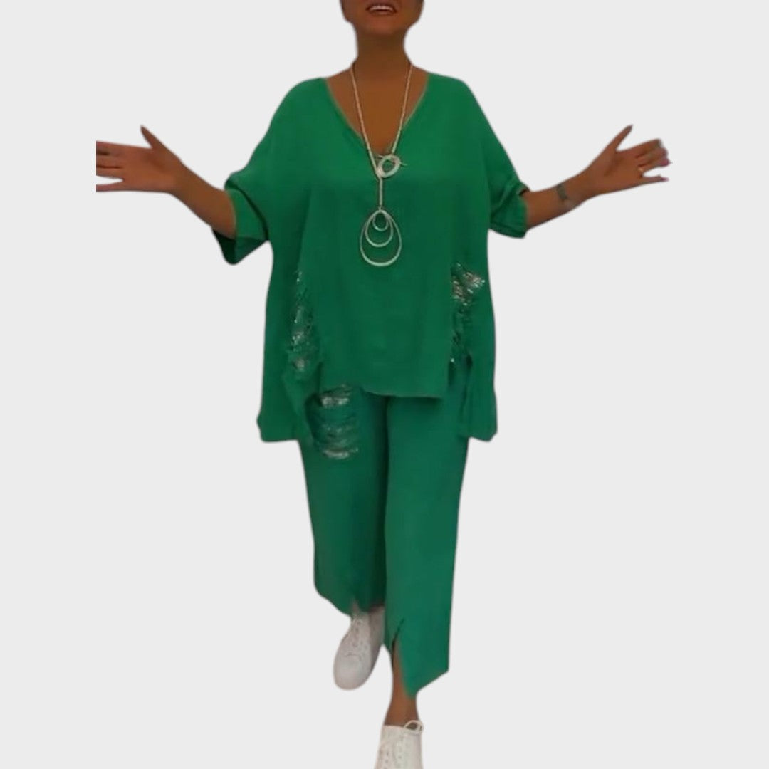 Bianca | Cotton and Linen Two-Piece Set