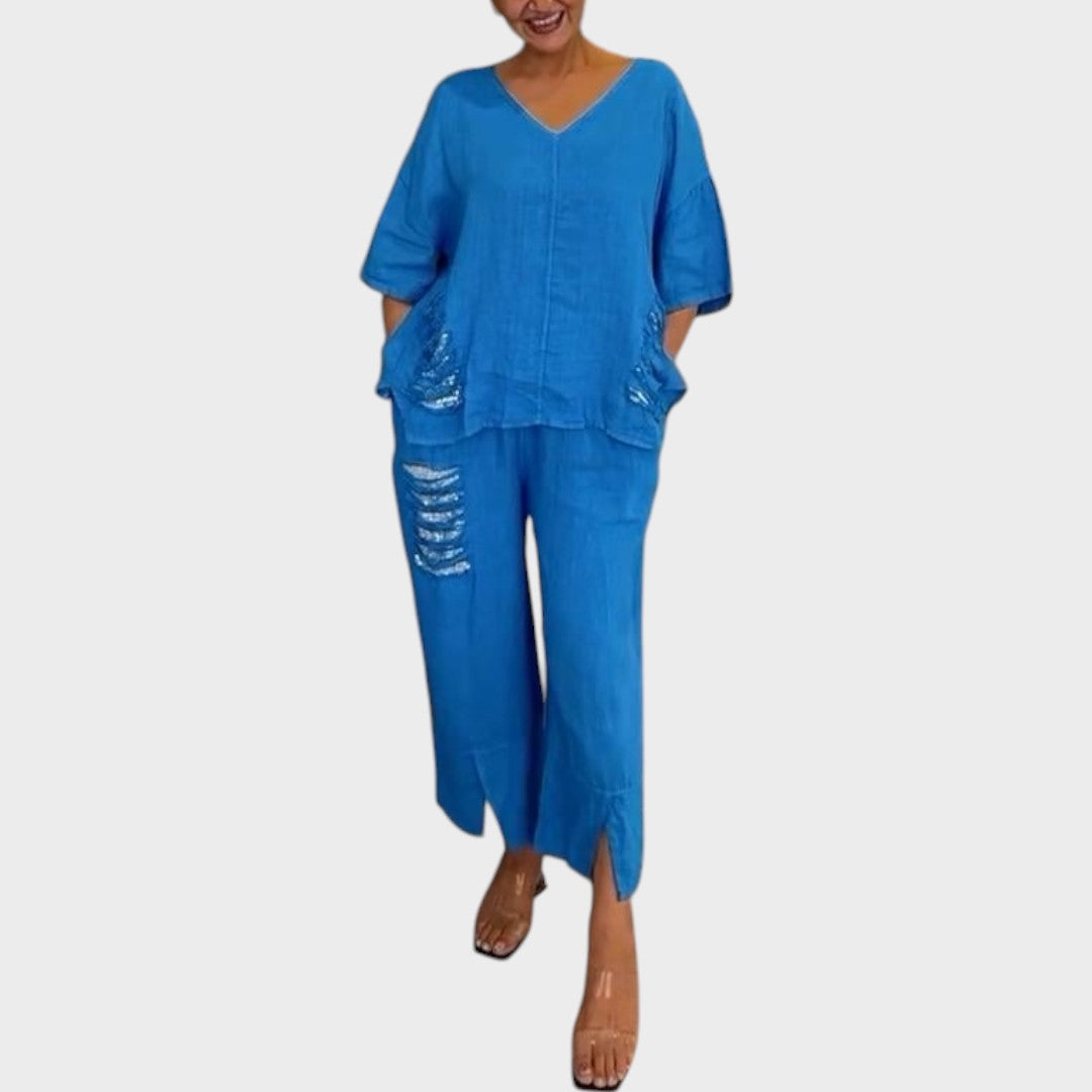 Bianca | Cotton and Linen Two-Piece Set