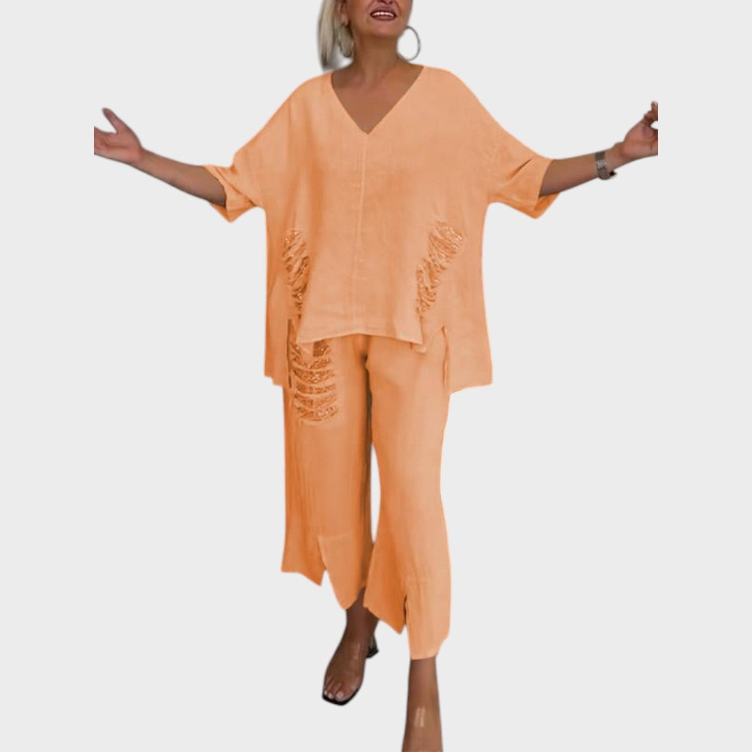Bianca | Cotton and Linen Two-Piece Set