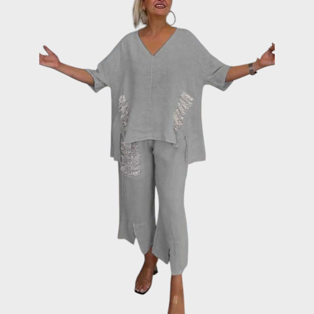 Bianca | Cotton and Linen Two-Piece Set