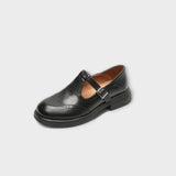 Amaya - Classic Leather T-Strap Shoes