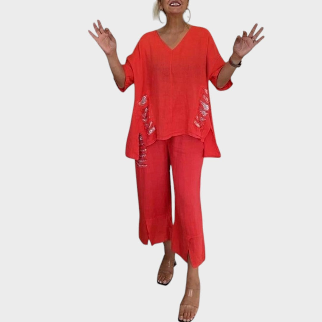 Bianca | Cotton and Linen Two-Piece Set