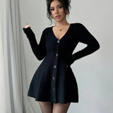 Bella Knit Button Dress