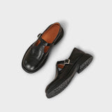 Amaya - Classic Leather T-Strap Shoes